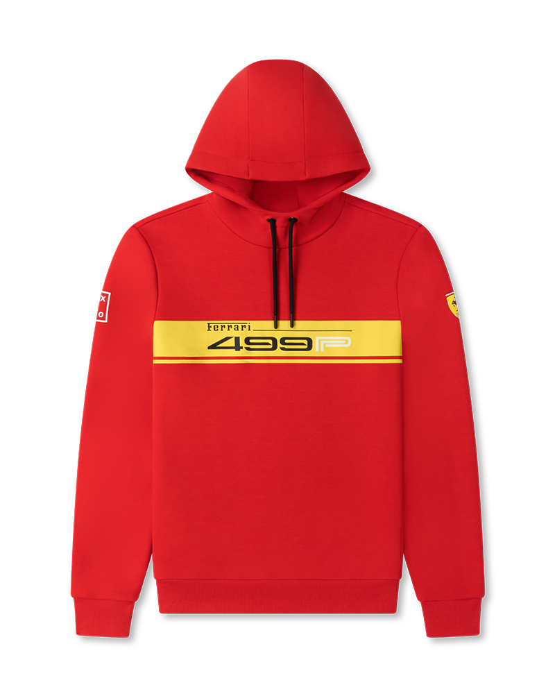Ferrari Hoodie - 499P stripe - red - Unisex – 8six400