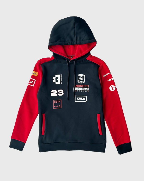 Andretti contrast panel team hoodie Navy